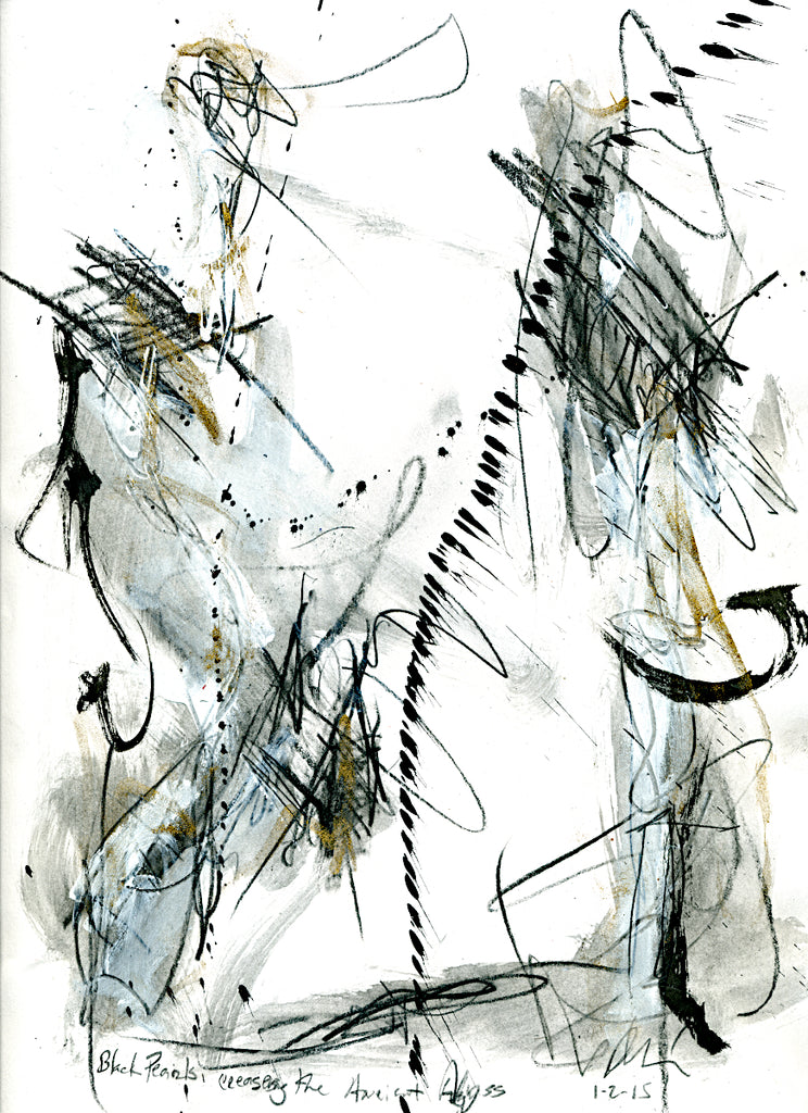“Black Pearls Creasing the Ancient Abyss”
